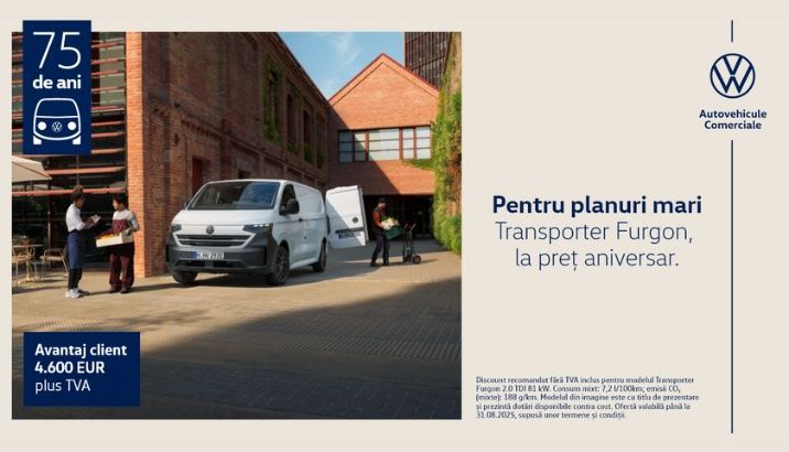 Pentru planuri mari, Transporter Furgon - la preț special!